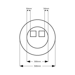 Baltica Design Bright lustro 50 cm okrągłe z oświetleniem LED złote barwa neutralna