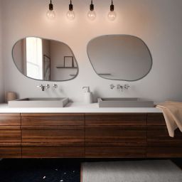 Baltica Design Tiny Border Contorno IV lustro 50x36 cm srebrne