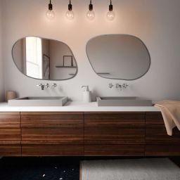 Baltica Design Tiny Border Contorno IV lustro 60x43 cm srebrne