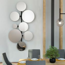 Baltica Design Molecua lustro 110x60 cm drewniane czarne