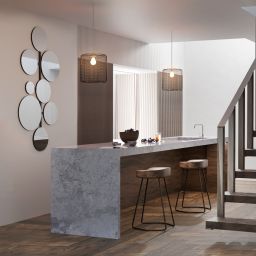 Baltica Design Molecua lustro 110x60 cm drewniane czarne