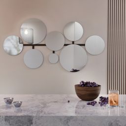 Baltica Design Molecua lustro 110x60 cm drewniane czarne