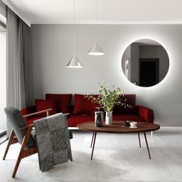 Baltica Design Bright lustro 50 cm okrągłe z oświetleniem LED białe barwa neutralna