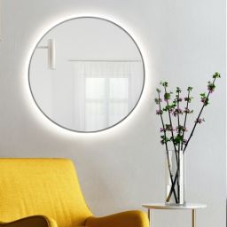 Baltica Design Bright lustro 100 cm okrągłe z oświetleniem LED srebrne barwa neutralna
