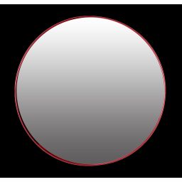 Splendid Rondo lustro 50 cm czerwone LL-W-RONDO-50/50-CZE