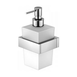 Steinberg 460 dozownik do mydła ścienny chrom/szkło biały mat 4608001