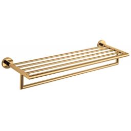 Stella Classic półka z wieszakiem na ręczniki złoty połysk 07.02060-G