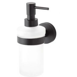 Stella Soul dozownik do mydła 250 ml w płynie czarny mat/szkło matowe 07.426-B
