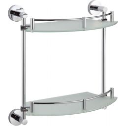 Outlet - Stella Classic półka łazienkowa 35 cm podwójna szkło mat/chrom 07.811