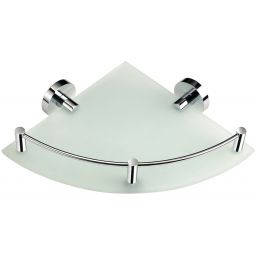 Stella Classic półka łazienkowa 25 cm narożna szkło matowe/chrom 07.861