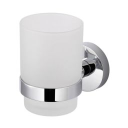 Stella Classic kubek do mycia zębów z uchwytem ściennym chrom/szkło matowe 07.411