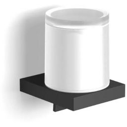 Stella Kobe dozownik do mydła 250 ml ścienny szkło matowe/czarny mat 10.424-B