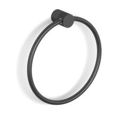 Stella Megan wieszak na ręcznik 20 cm okrągły czarny mat 13.140-B