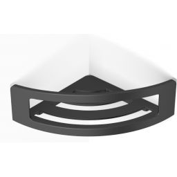 Stella koszyk łazienkowy ścienny narożny czarny mat 16.032-B