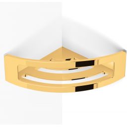 Stella koszyk łazienkowy ścienny narożny złoty połysk 16.032-G