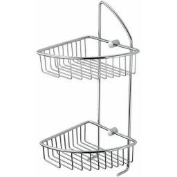 Stella półka ścienna narożna podwójna chrom 16.051