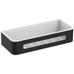 Stella koszyk łazienkowy ścienny czarny mat/biały 16.067-B