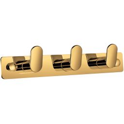 Stella wieszak na ręczniki 3-hakowy złoty połysk 18.053-G