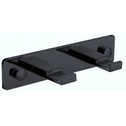 Stella wieszak na ręczniki 2-hakowy czarny mat 18.062-B