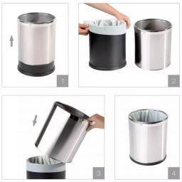 Stella kosz na śmieci 9 l otwarty czarny mat 20.100-MBB