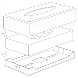 Stella pojemnik na chusteczki higieniczne czarny mat 23.002-B