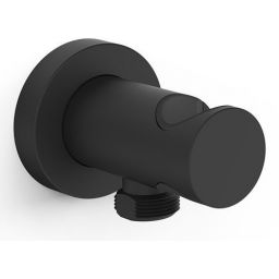 Tres przyłącze kątowe z uchwytem czarny mat 26118221NM