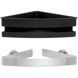 Tiger Noon koszyk łazienkowy boczny ścienny czarny/chrom 13206.3.03.46