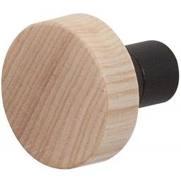 Tiger Sem wieszak na ręcznik czarny mat/drewno 13371.3.07.46