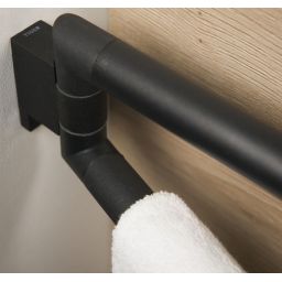 Tiger Bold wieszak na ręcznik dwuramienny ruchomy czarny mat 288730746