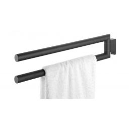 Tiger Bold wieszak na ręcznik dwuramienny ruchomy czarny mat 288730746