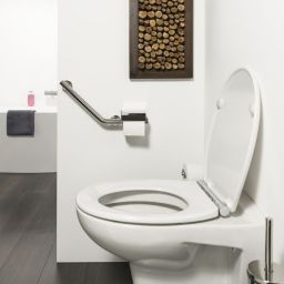 Tiger Boston poręcz ścienna 40 cm kątowa lewa z uchwytem na papier chrom 299120346