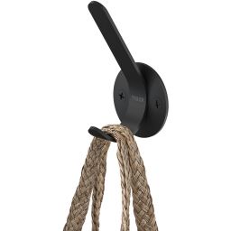 Tiger Double wieszak na ręcznik haczyk czarny mat 800749