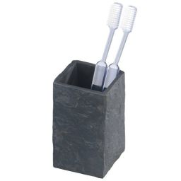 Wenko Slate Rock kubek na szczoteczki do zębów stojący antracytowy 17920100