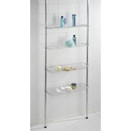 Wenko Ellera regał łazienkowy stojący teleskopowy 4-poziomowy srebrny 18597100