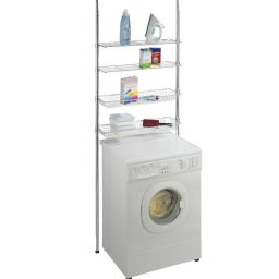 Wenko Ellera regał łazienkowy stojący teleskopowy 4-poziomowy srebrny 18597100