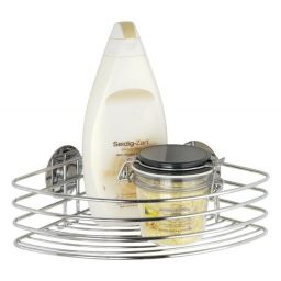 Wenko Turbo-Loc rund Stahl półka łazienkowa 26 cm narożna srebrny 18913100