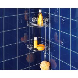 Wenko Vacuum półka łazienkowa 23 cm narożna srebrny 20885100