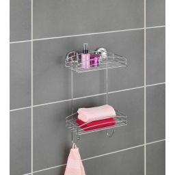 Wenko Vacuum półka łazienkowa 26 cm podwójna srebrny 20886100