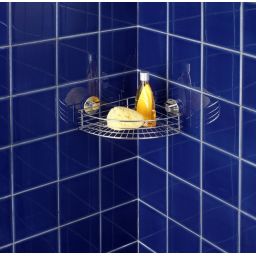 Wenko Bari koszyk łazienkowy narożny srebrny 20887100