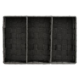 Wenko Adria koszyk łazienkowy z przegrodami stojący czarny 20978100