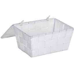 Wenko Adria koszyk łazienkowy z pokrywą biały 22077100