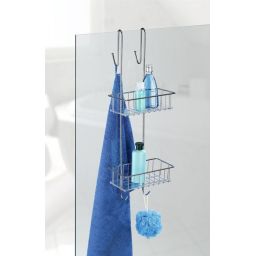 Wenko Caddy Aldo półka łazienkowa 24,5 cm podwójna srebrna 22213100