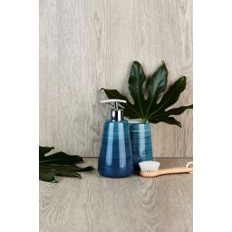 Wenko Pottery Petrol dozownik do mydła 300 ml niebieski 22647100