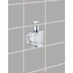 Wenko VL Quadro dozownik do mydła 340 ml ścienny przezroczysty 22683100