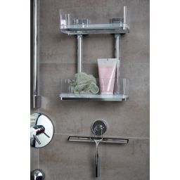Wenko VL Quadro półka łazienkowa 26 cm podwójna przezroczysty 22691100