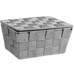 Wenko Adria koszyk łazienkowy z pokrywą szary 22793100