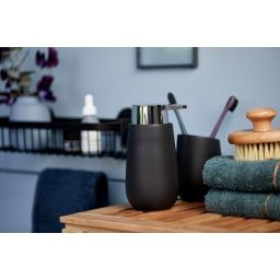 Wenko Badi dozownik do mydła stojący czarny mat 23652800