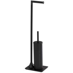 Wenko Hella stojak na papier toaletowy ze szczotką do WC czarny 23710100