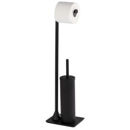 Wenko Hella stojak na papier toaletowy ze szczotką do WC czarny 23710100