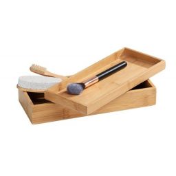 Wenko Terra pojemnik łazienkowy z pokrywką stojący brązowy 23917100